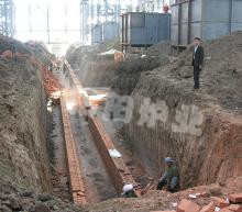 地下煙道施工現(xiàn)場